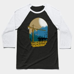 Tower Crane Baseball T-Shirt